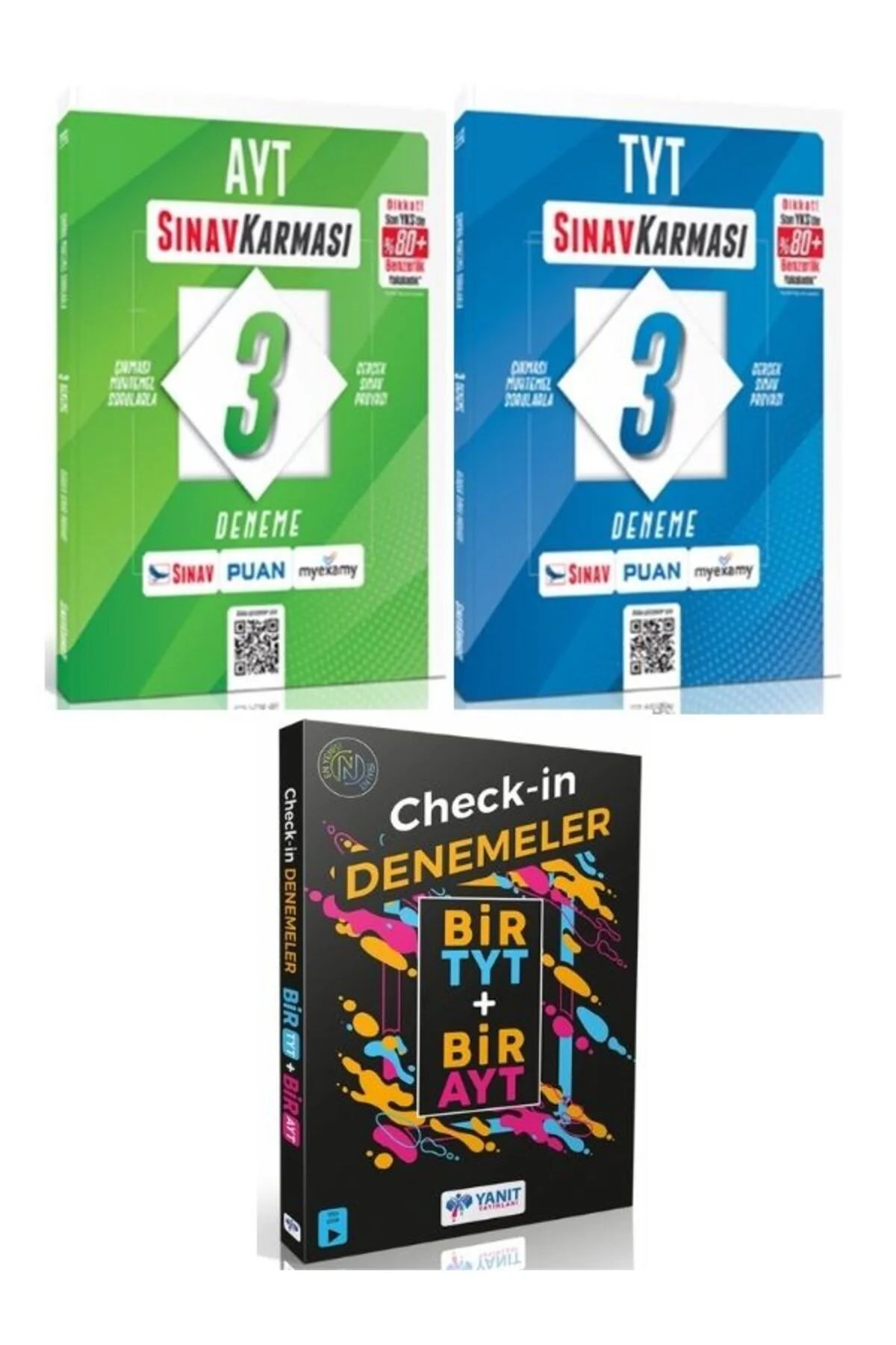 Sınav + Yanıt TYT AYT 4+4 Deneme 3 lü Set Sınav + Yanıt