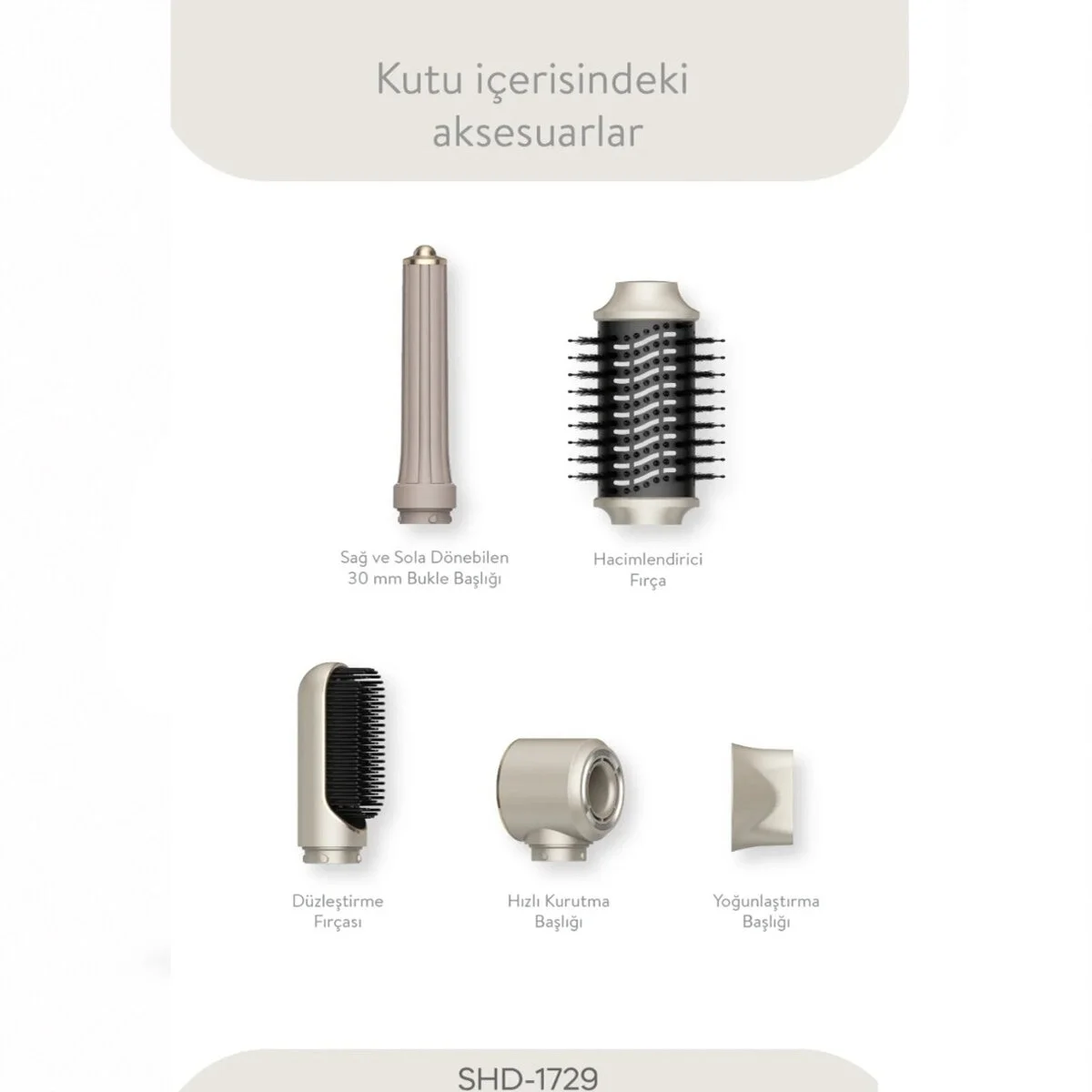 Sinbo Air Brush Saç Şekillendirme Cihazı - 5 Başlıklı - Rose Gold Renk Fiyatı, Yorumları ve Özellikleri