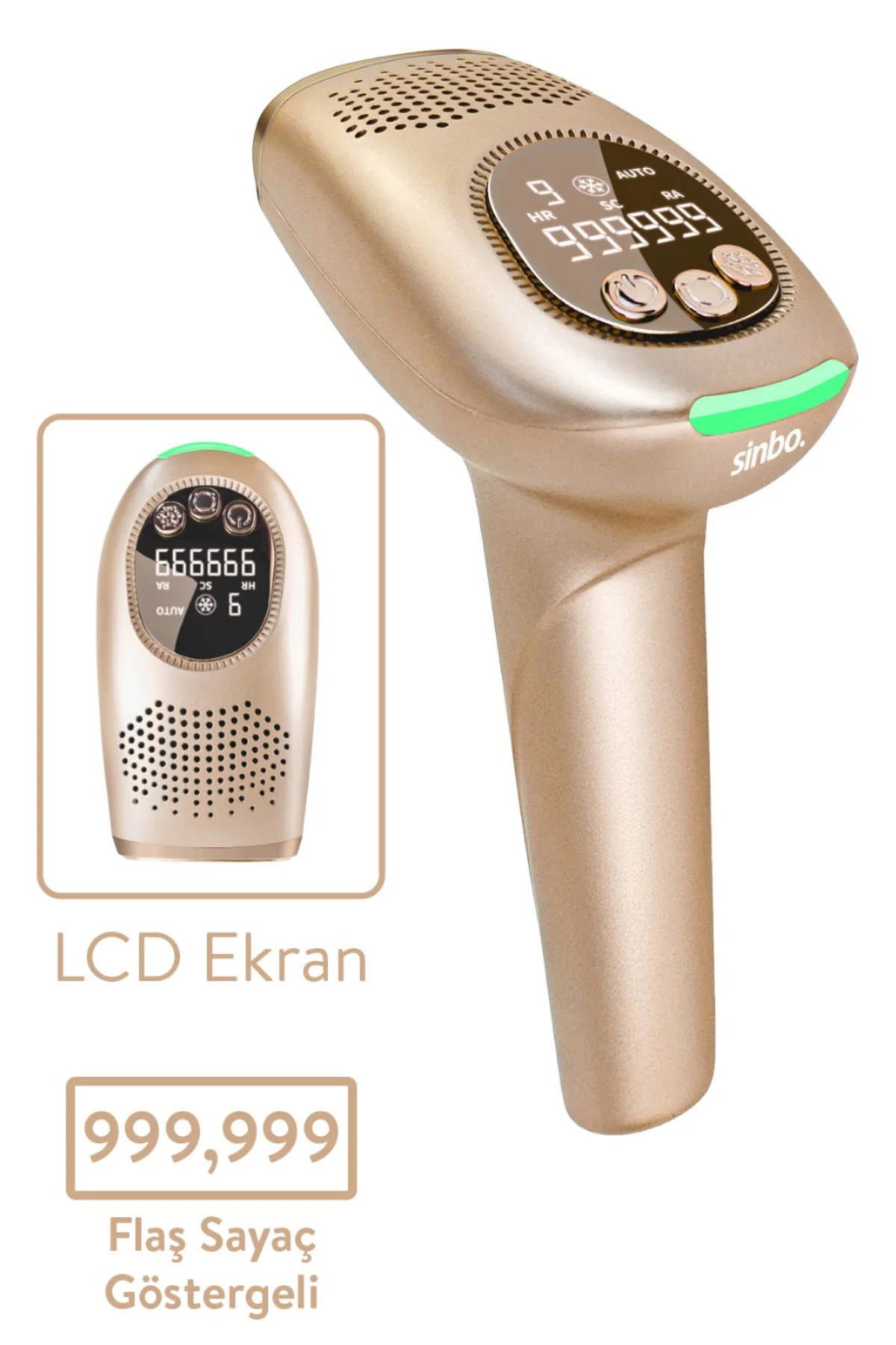 Sinbo SEL - 6044 Lazer Epilatör Gold Fiyatı, Yorumları ve Özellikleri