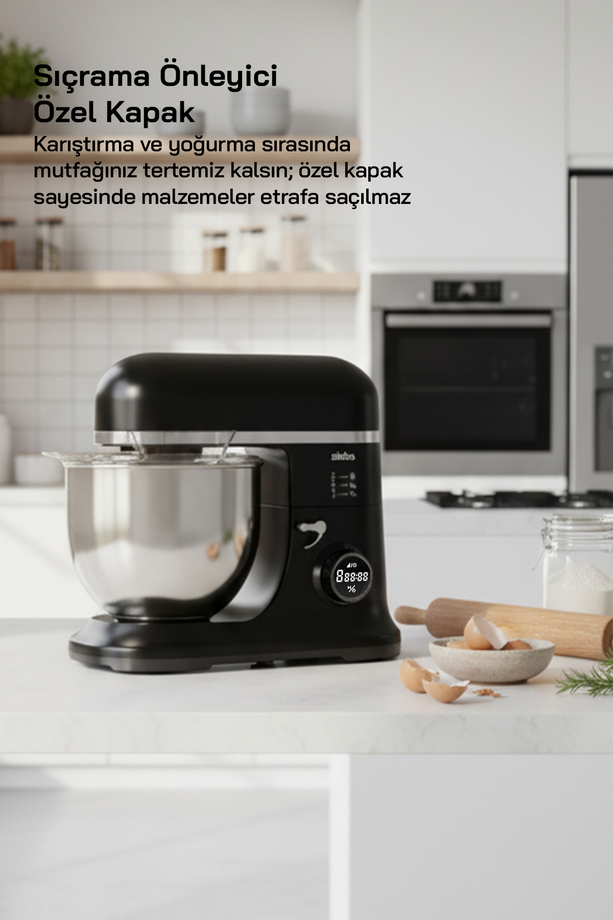 Sinbo SMX-2773 / Dijital Ekranlı Zaman Ayarlı Stand Mikser / 7.5 Sinbo SMX-2773 / Dijital Ekranlı Zaman Ayarlı Stand Mikser / 7.5
