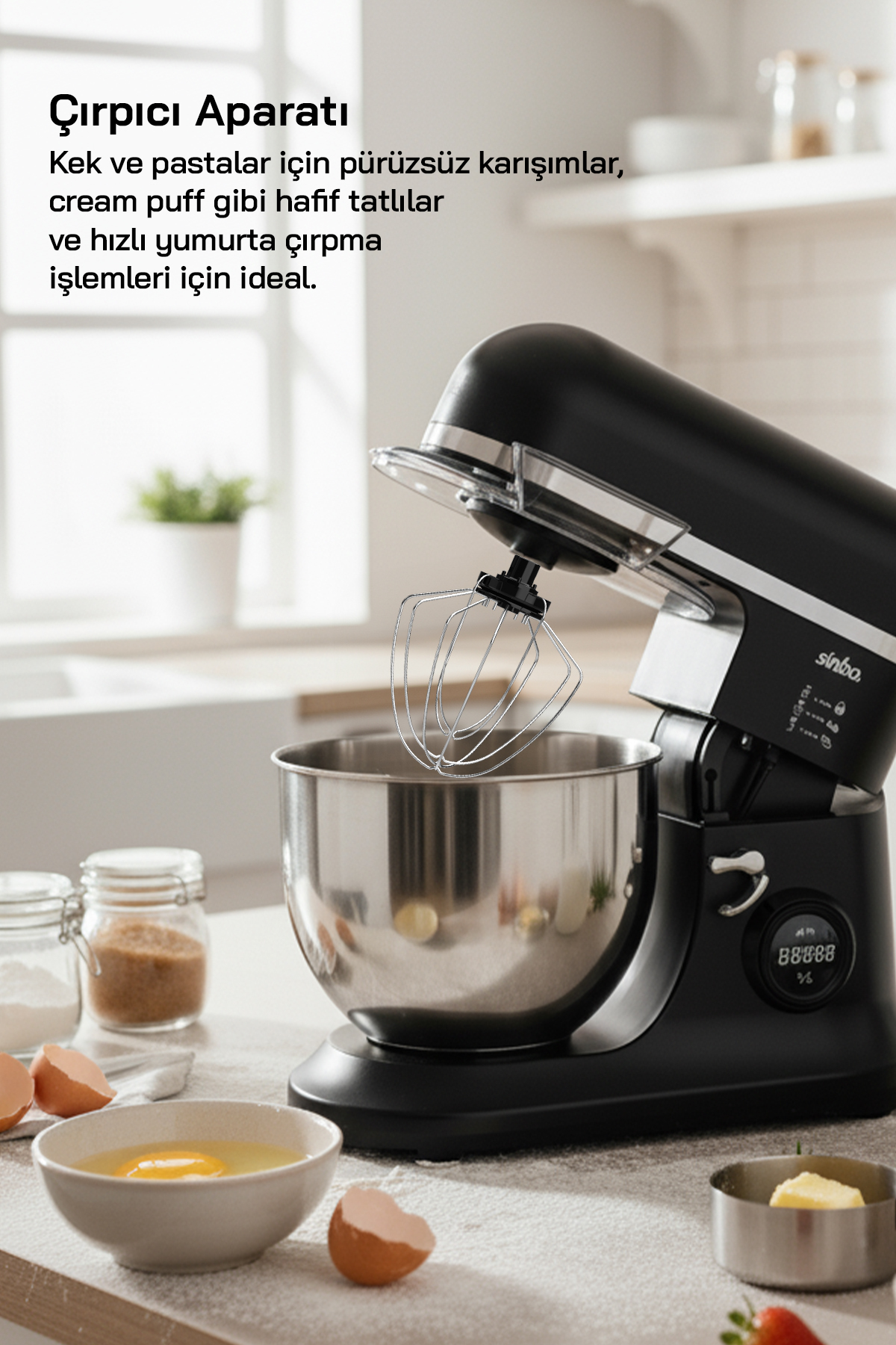 Sinbo SMX-2773 / Dijital Ekranlı Zaman Ayarlı Stand Mikser / 7.5 Sinbo SMX-2773 / Dijital Ekranlı Zaman Ayarlı Stand Mikser / 7.5