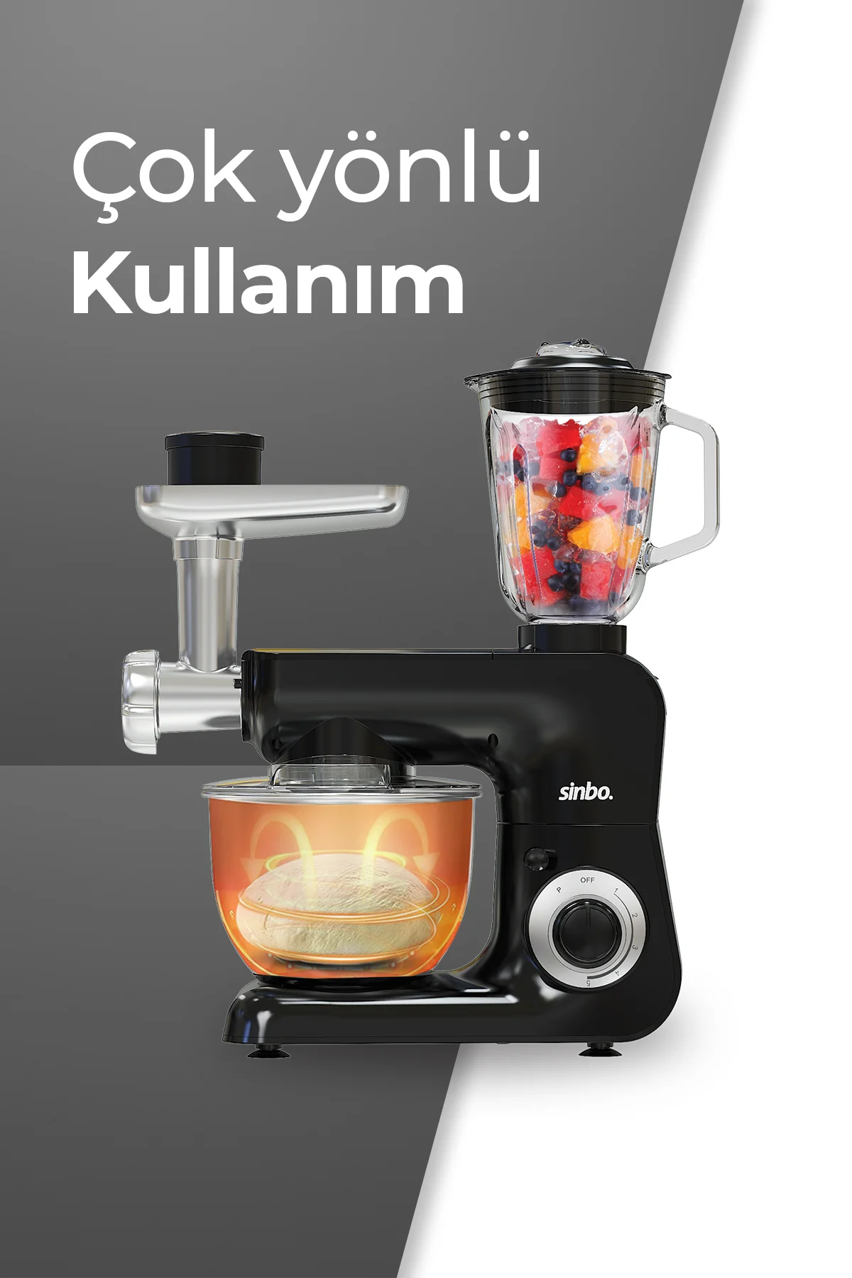 Sinbo SMX-2775 Çok Amaçlı Mutfak Şefi ( Hamur - Kıyma - Blender M