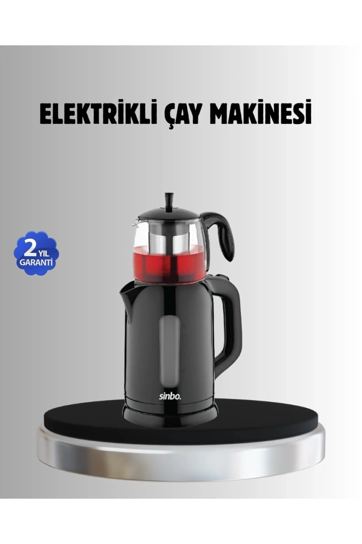 Sinbo Stm 5840 Elektrikli Çay Makinesi 1800w Cam Demlik Ve Sıcak Tutma Özellikli