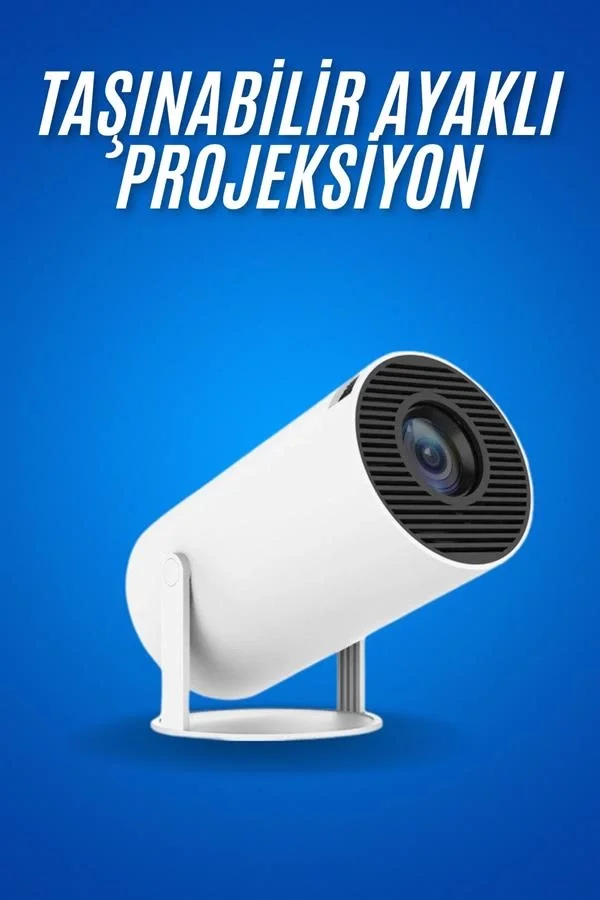 Sinema Projektörü Android HDMI USB WİFİ Ses Çıkışlı Ayaklı Projek