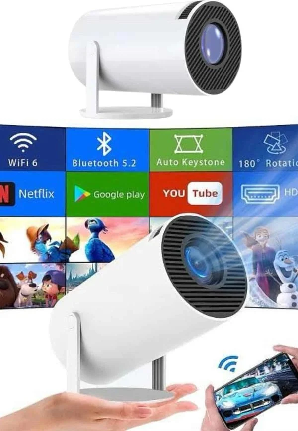 Sinema Projektörü Android Hdmı Usb Wifi Ses Çıkışlı Ayaklı Projeksiyon Taşınabilir