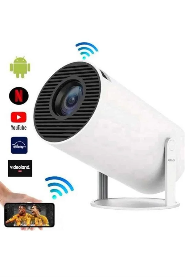Sinema Projektörü Android HDMI USB WİFİ Ses Çıkışlı Ayaklı Projeksiyon Taşınabilir Fiyatı, Yorumları ve Özellikleri