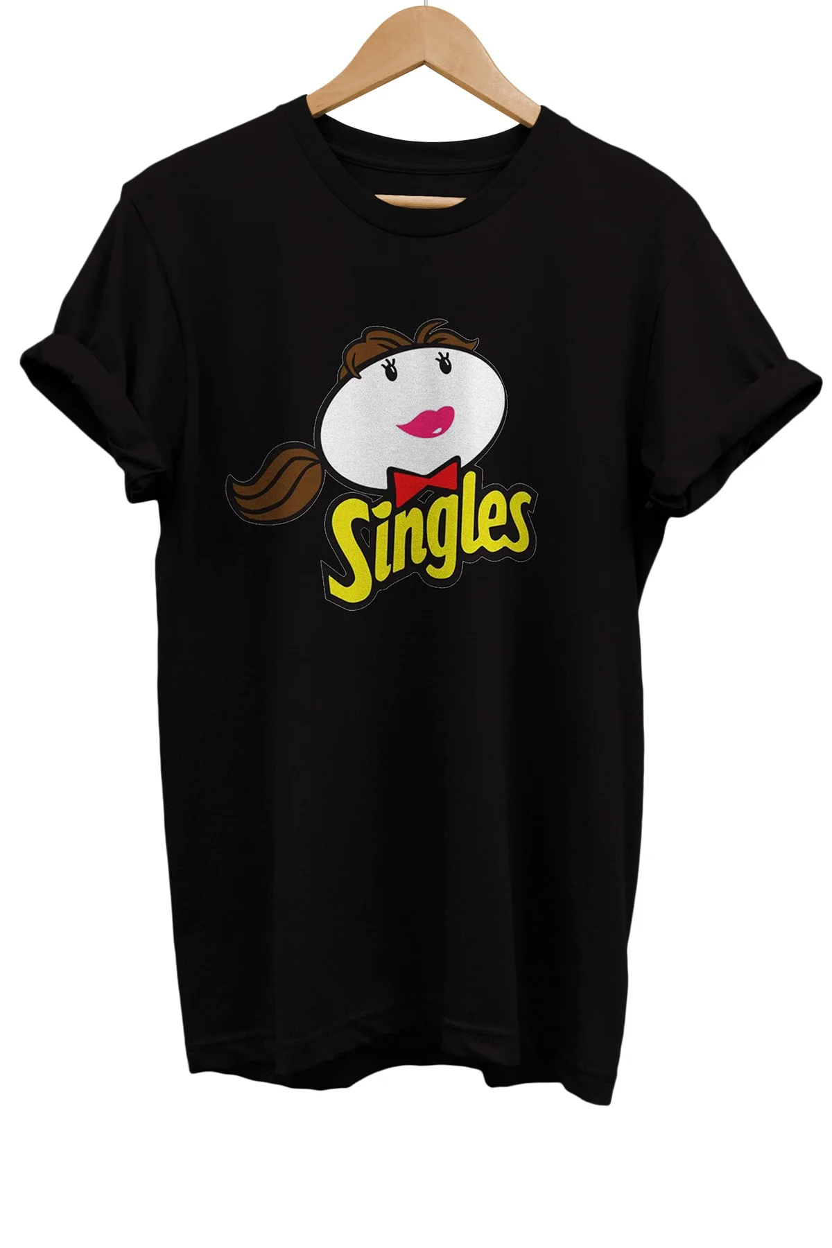 Singles Baskılı %100 Pamuk Oversize T-shirt