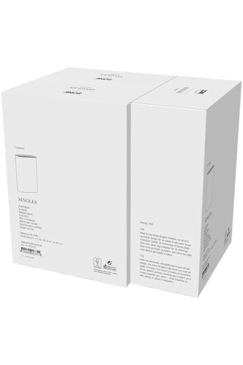 Singles bıçak bloğu, bıçaksız, 17 x 9 x 24 cm, sıcak gri 395519