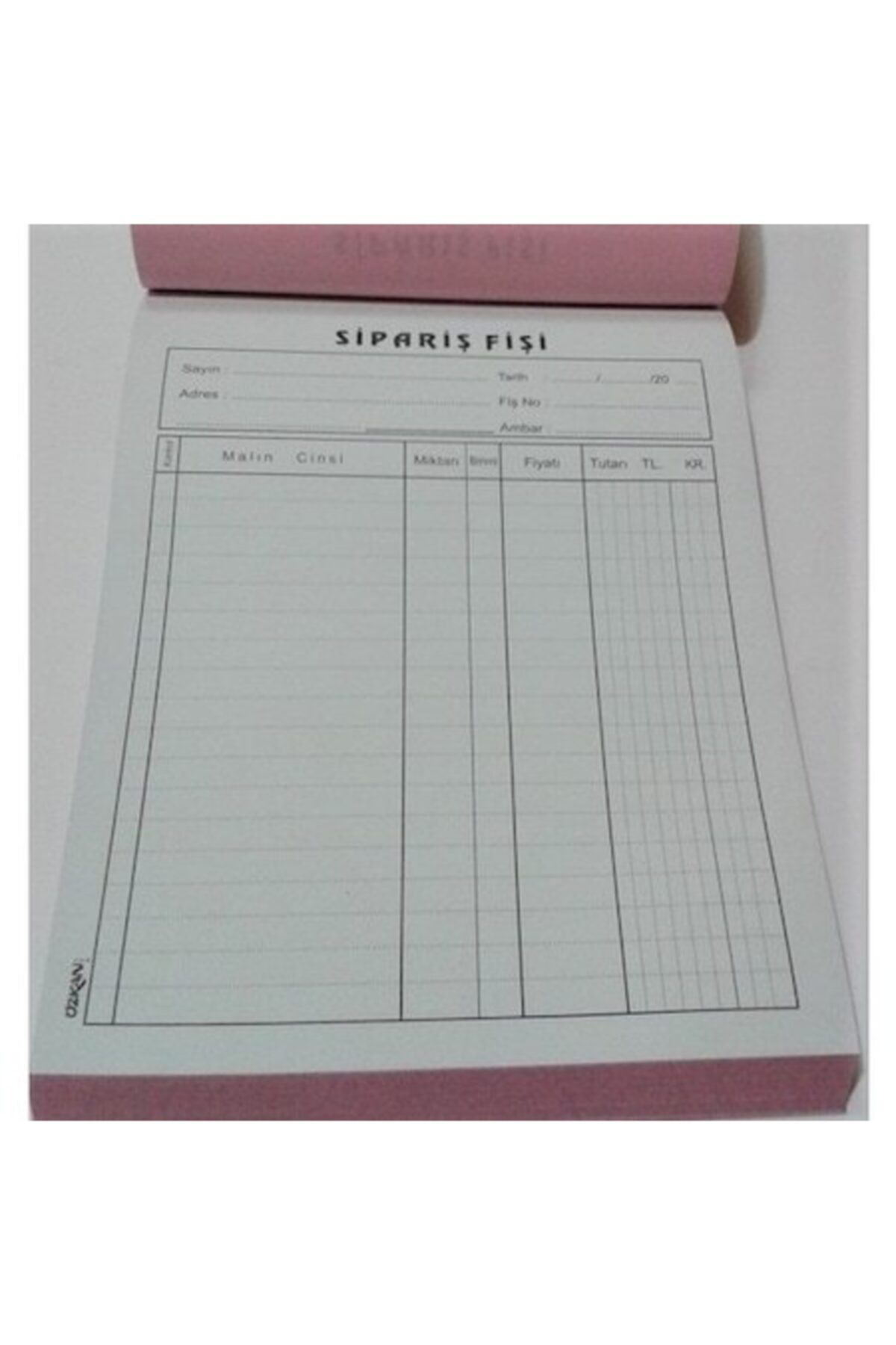 Özkan Sipariş Fişi No:3 Otokopili 50X3 Nüsha 6 Li Paket