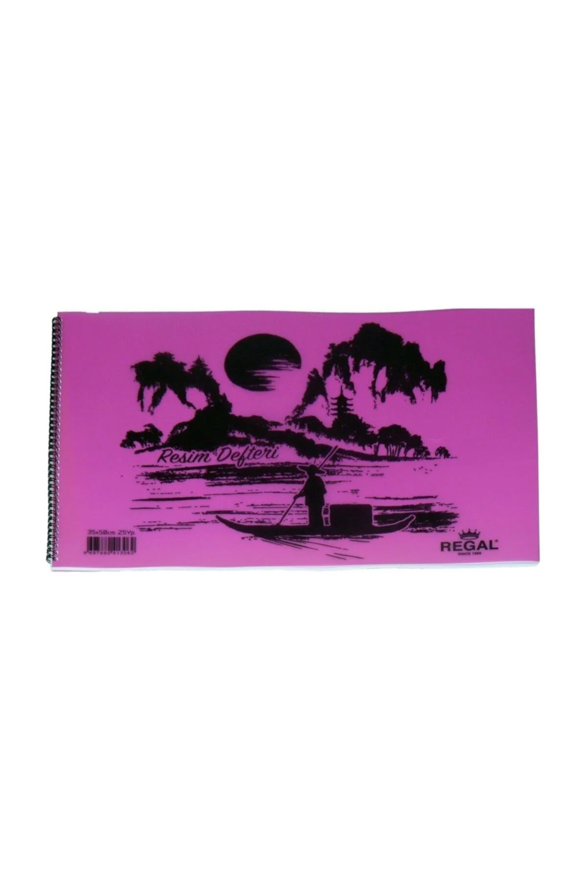 Sipralli Resim Defteri Plastik Kapak 35x50 25 Yp