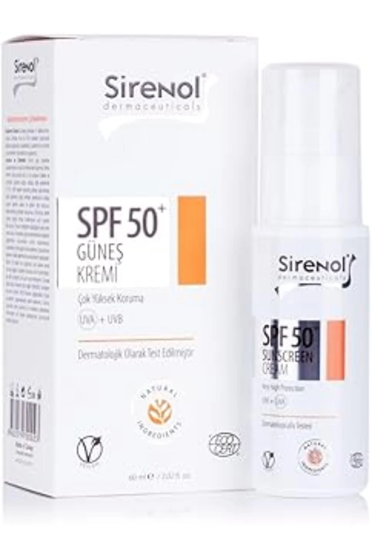 Sirenol-Natural Cadı Fındığı Spf50 Güneş Kremi