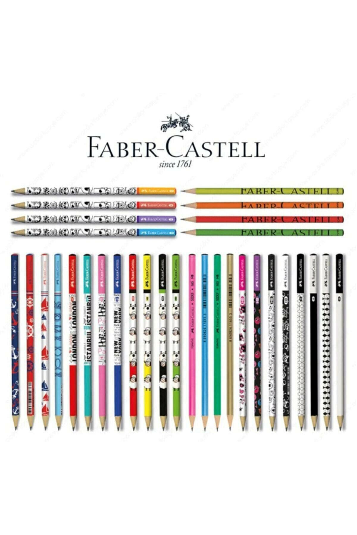 Faber Castell Sırımsı Faber Castel Lüx Mercanlı Karışık Yuvarlak Kurşun Kalem 1