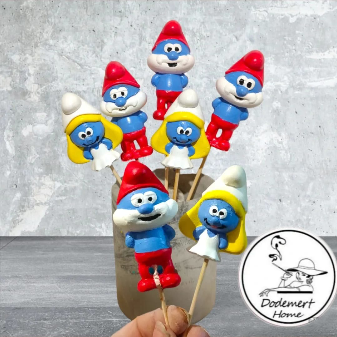 Şirin Baba & Şirine Saksı Dibi Süsleri & Teraryum Obje 4 Adet