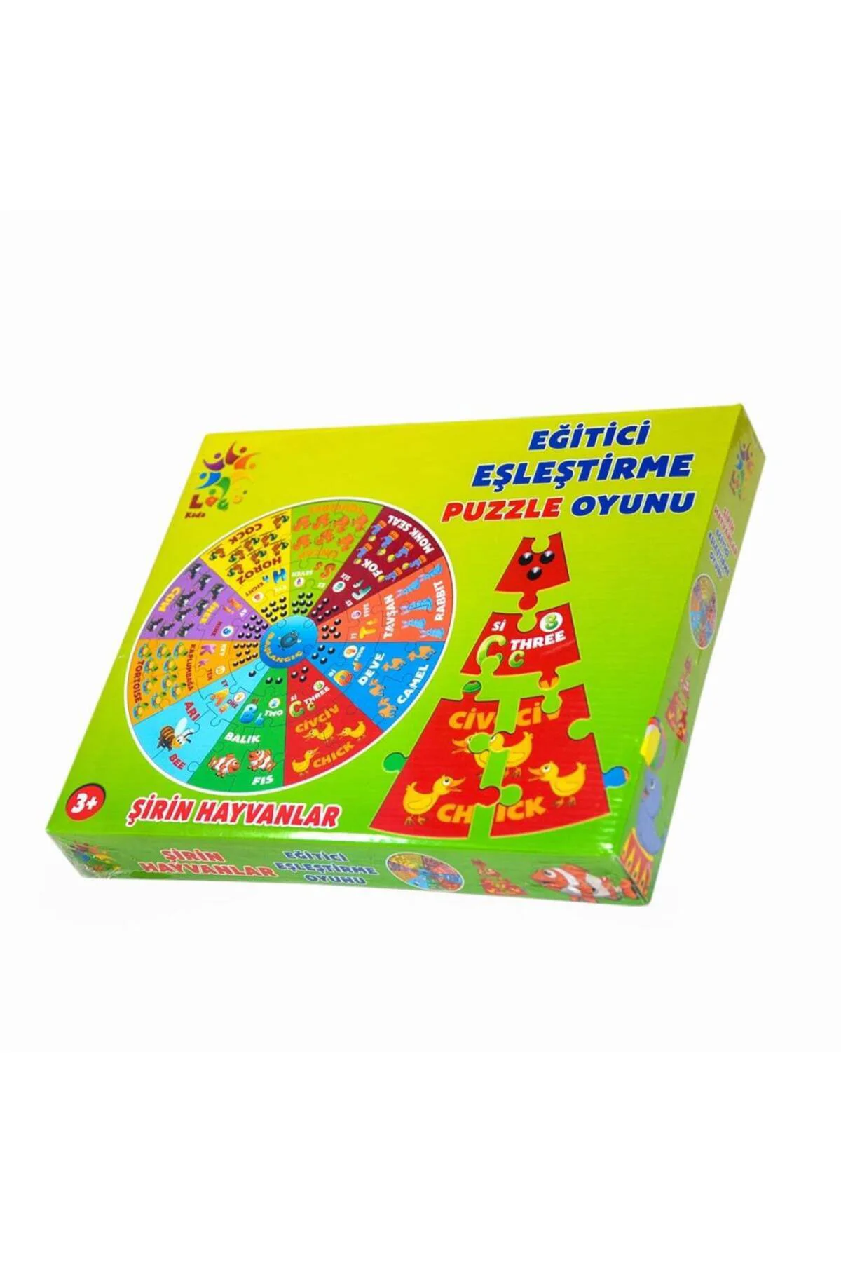 Şirin Hayvanlar İngilizce Eğitici Puzzle