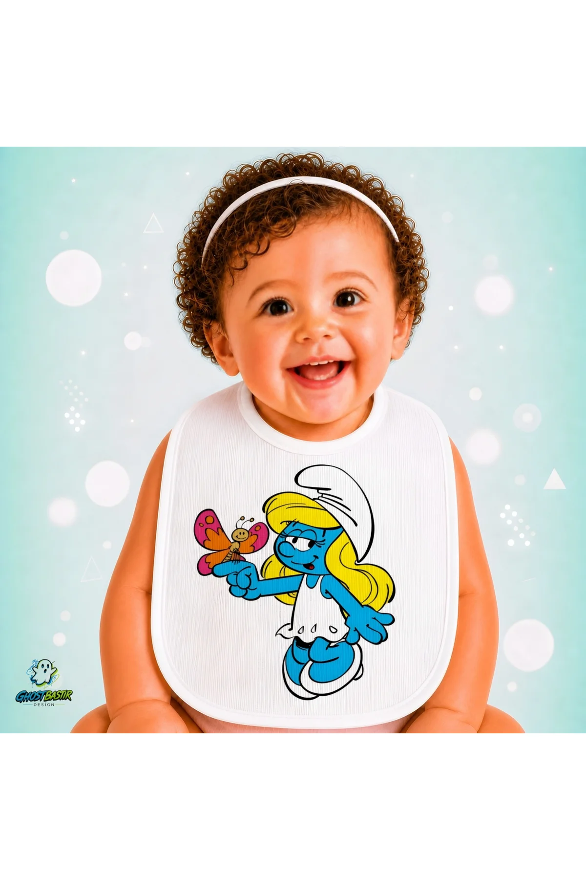 Şirine Keten Bebek Mama Önlüğü – Yumuşak, Emici, Yıkanabilir, Özel Tasarım P186