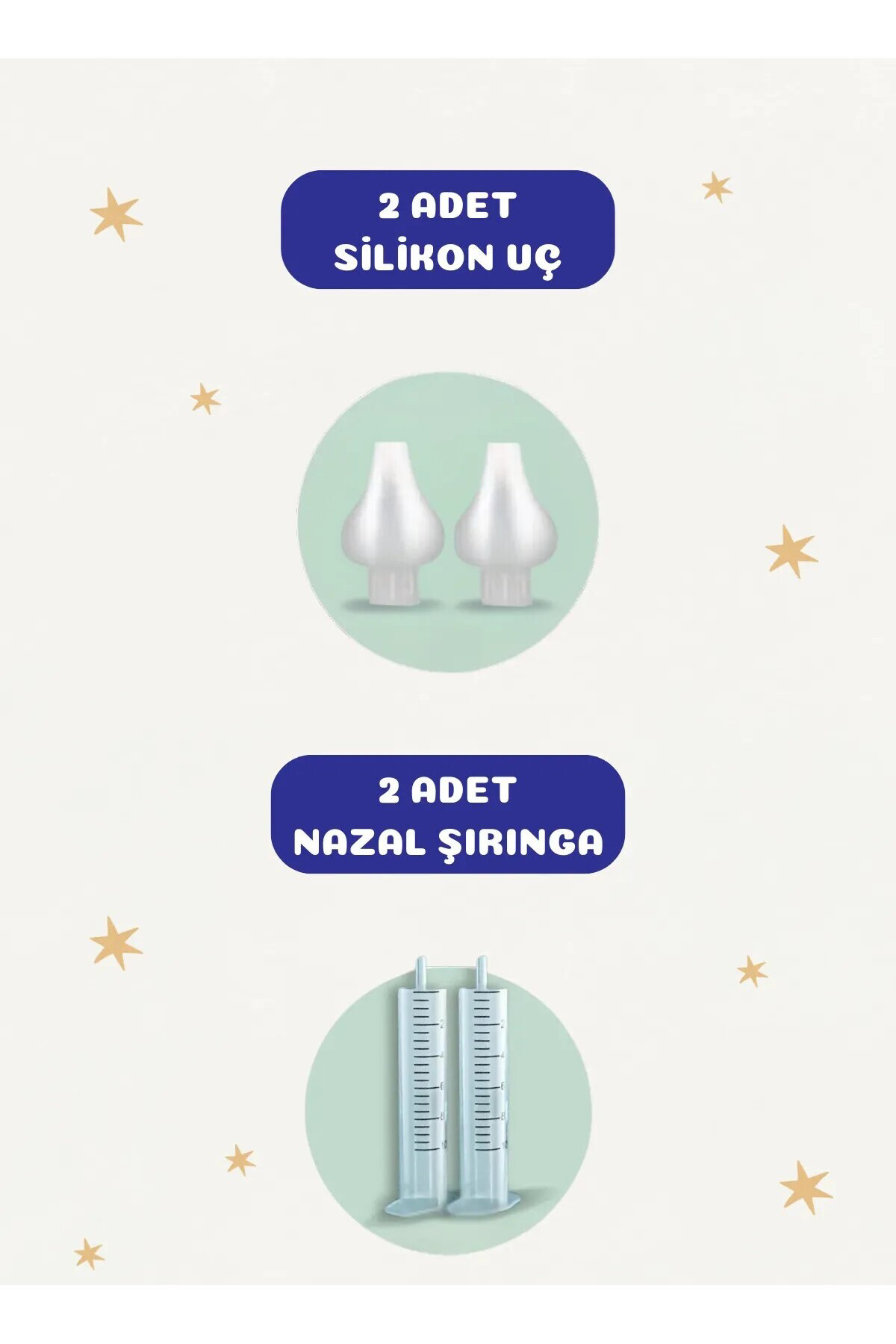 Şırıngalı Burun Aspiratörü Bebek Burun Temizleme Aparatı Şırınga 