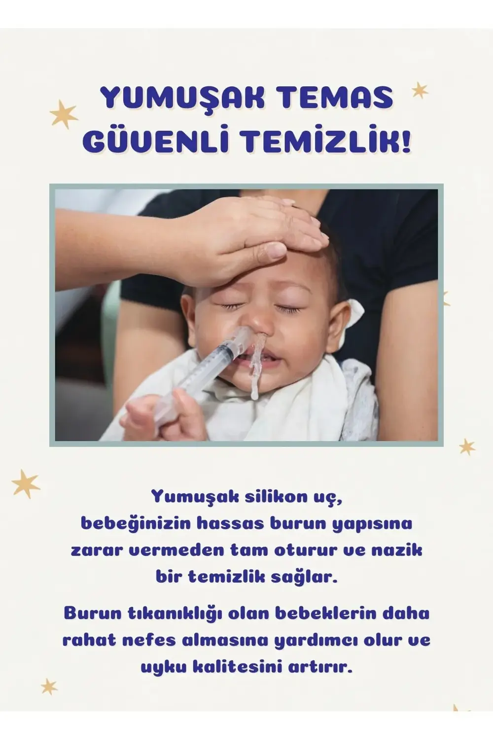 Şırıngalı Burun Aspiratörü Bebek Burun Temizleme Aparatı Şırınga