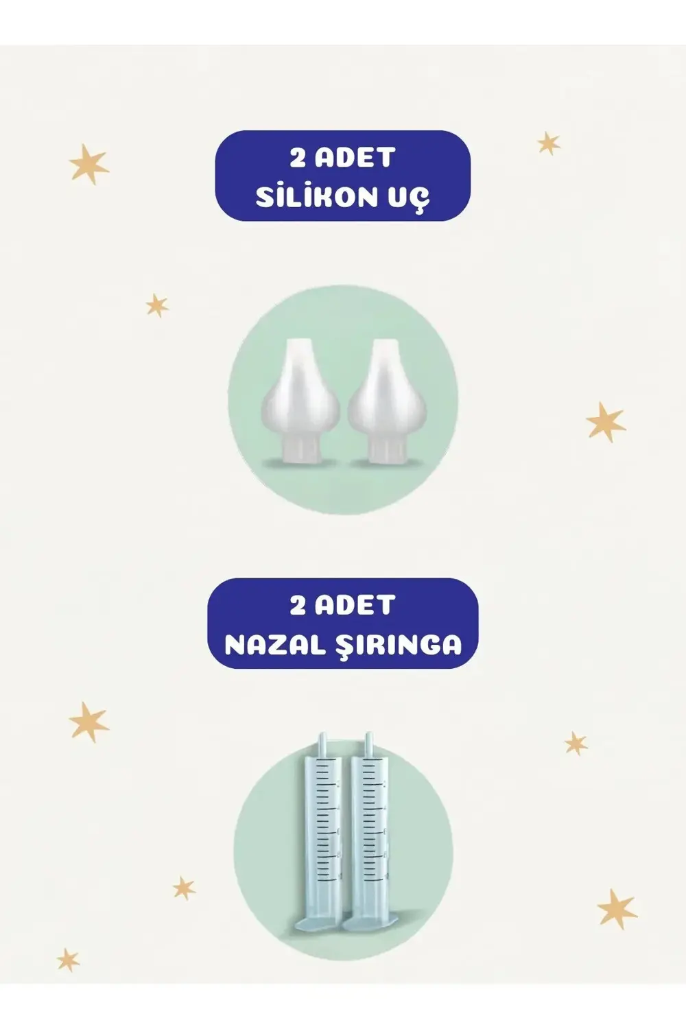 Şırıngalı Burun Aspiratörü Bebek Burun Temizleme Aparatı Şırınga