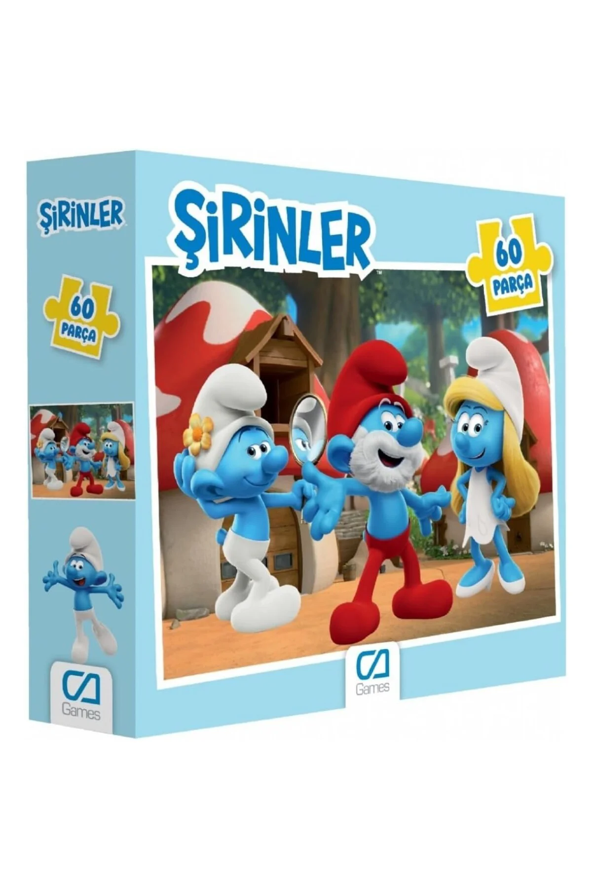 Şirinler Lisanslı 60 Parça 34x24cm Çocuk Puzzle Yapboz Serisi