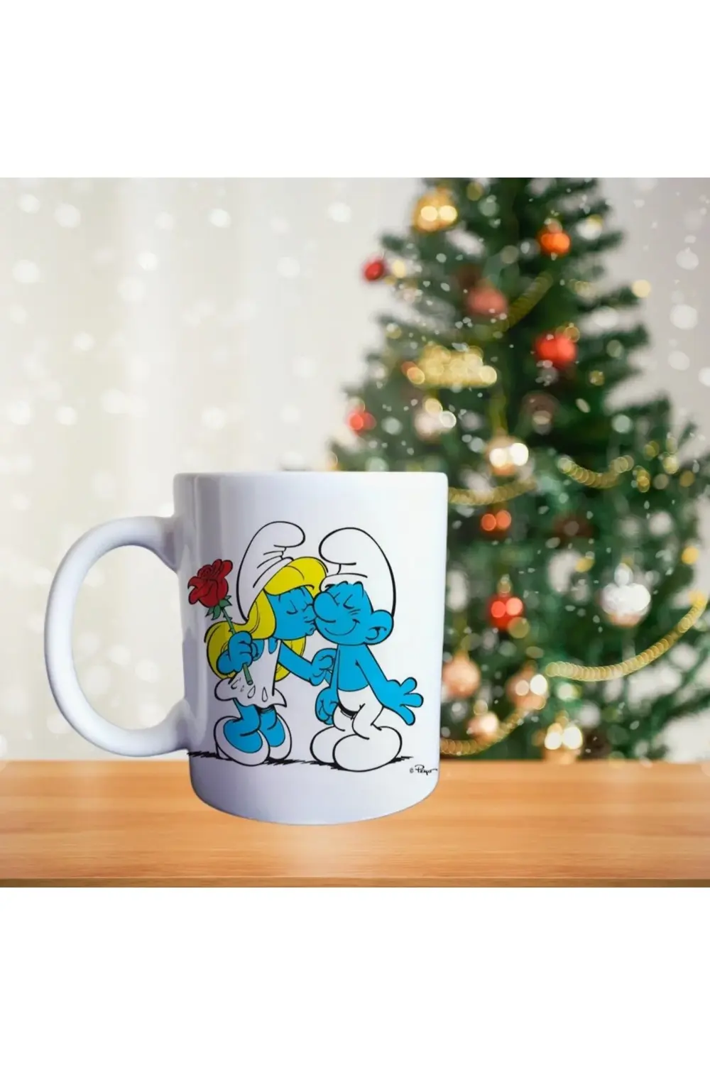 Şirinler - The Smurfs - Şirine Sevgi Temalı Çizgi Karakter Porsel