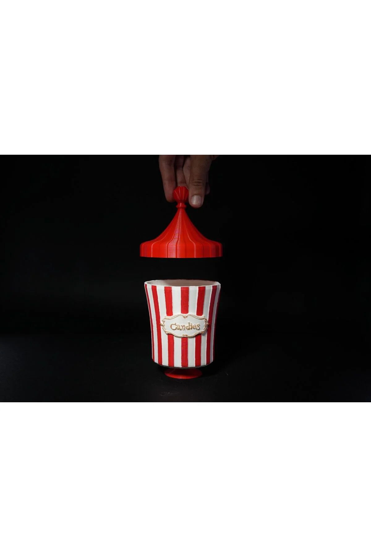 Sirk Kapaklı Patlamış Mısır Kovası Popcorn Kutusu Atıştırmalık Kovası