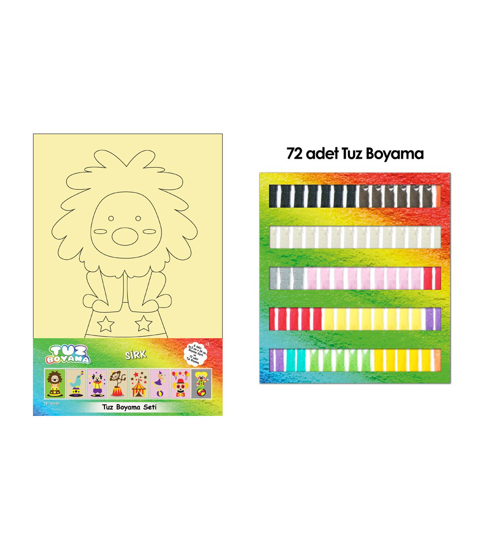 Artikel Sirk Tb-004 16,5X23 Cm Tuz Boyama Seti (8 Adet), Eğitici Oyun, Ku Artikel Sirk Tb-004 16,5X23 Cm Tuz Boyama Seti (8 Adet), Eğitici Oyun, Ku