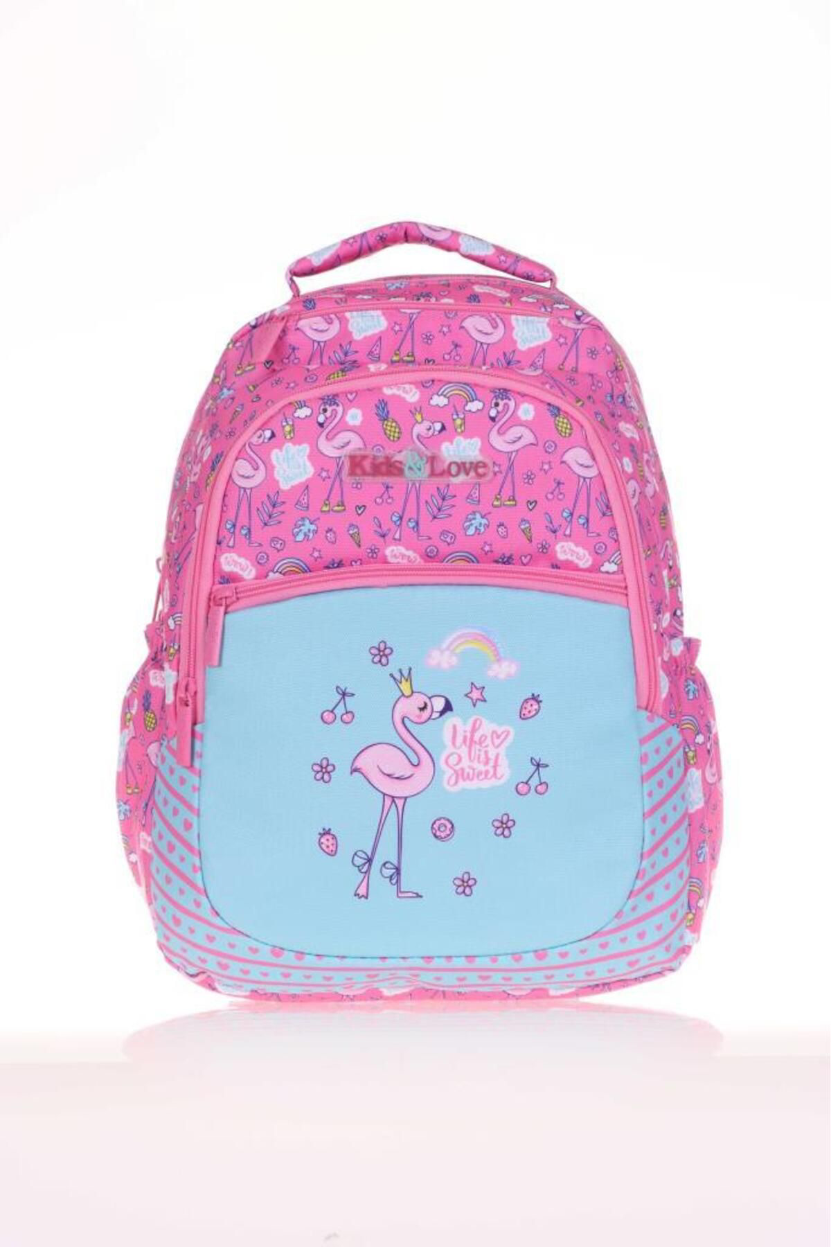 Kaukko Sırt Çantası Kids&Love Paterned Flamingo L5107