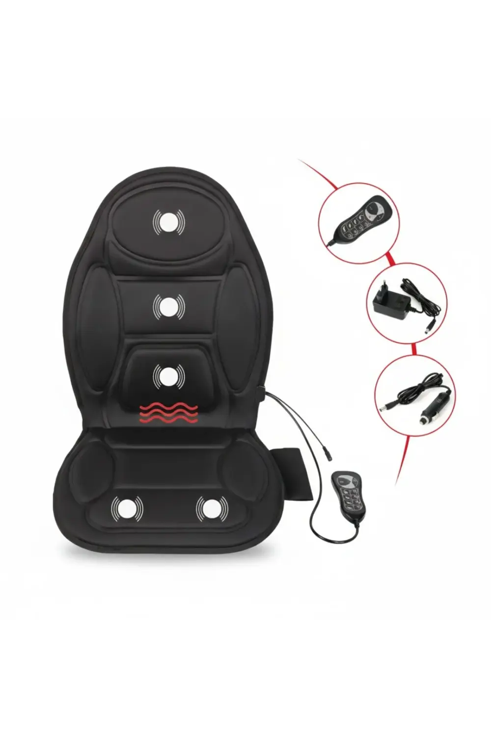 Sırt Ve Bel İçin Isıtmalı Masaj Minderi Çok Bölgeli Tasarım