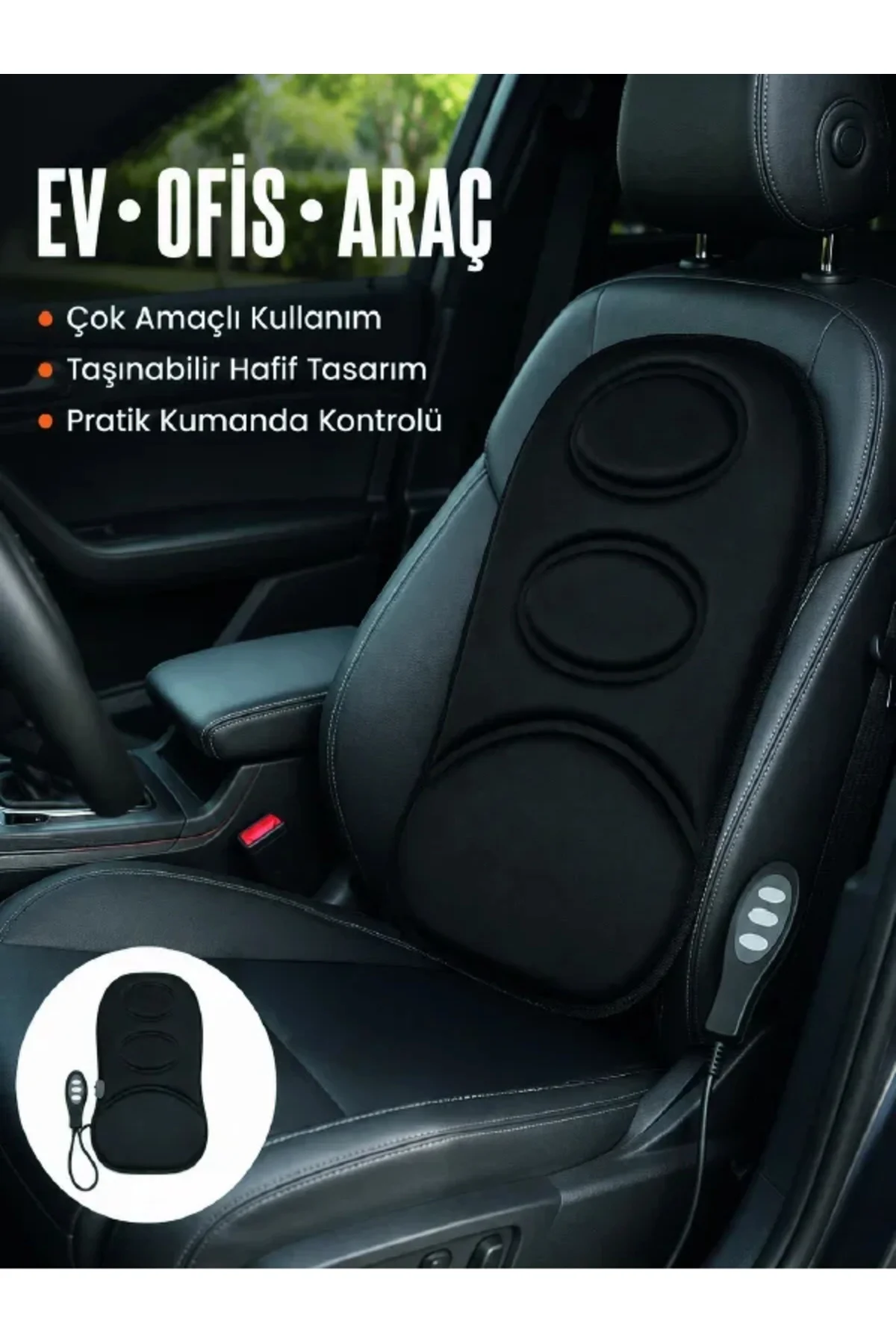 Sırt ve Bel Masaj Minderi Motorlu, Kademeli Şiddet Ayarlı Masaj Koltuğu Pedi