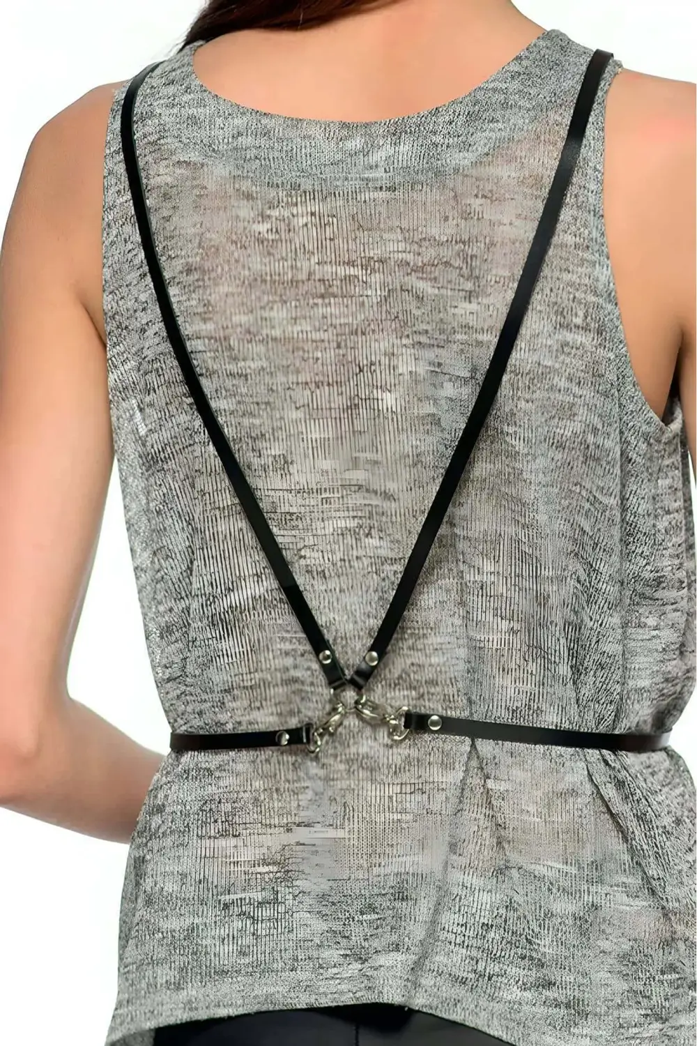 Sırtı V Detaylı Şık Harness - Brf179