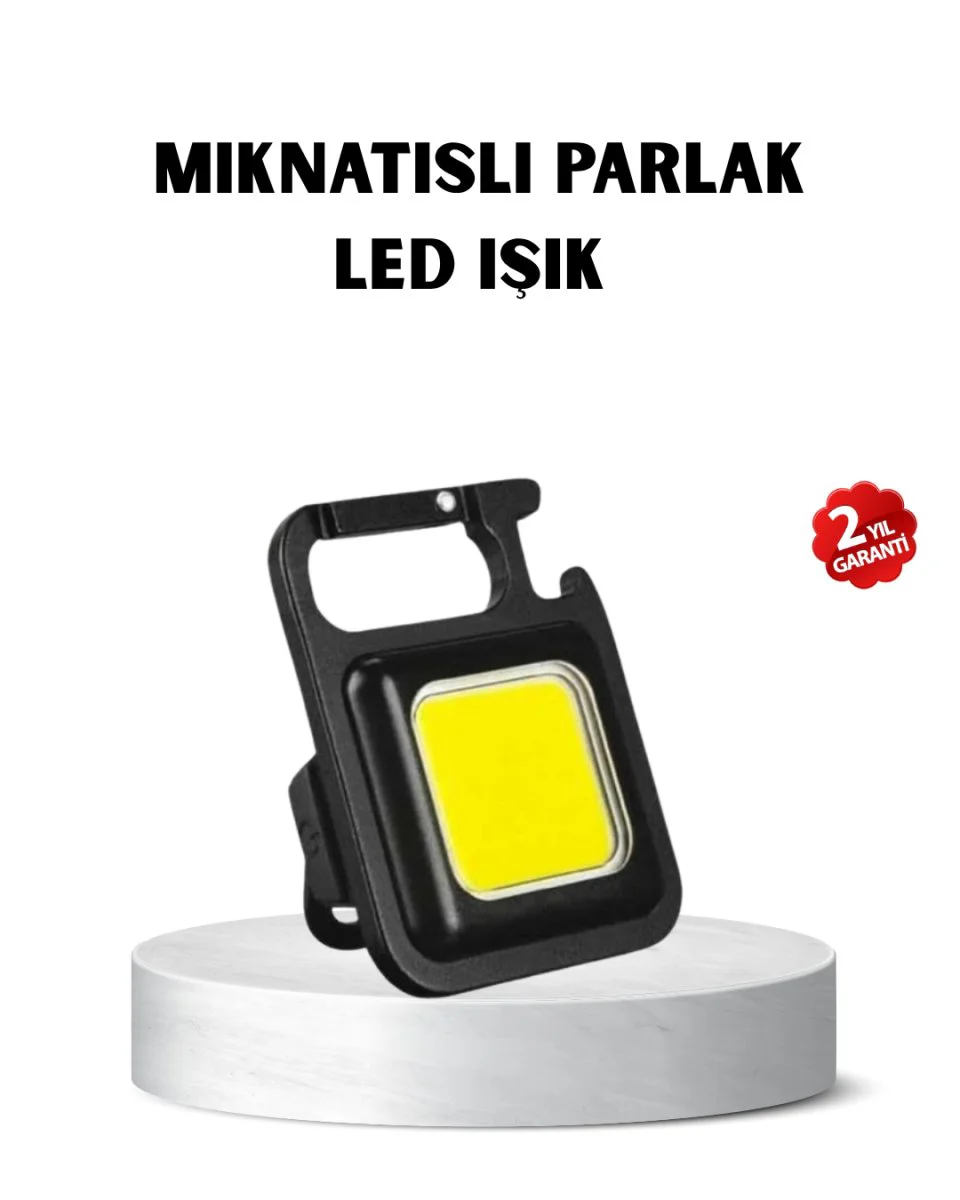 Şişe Açacaklı Mini Fener - 1000 Lümen, Manyetik ve USB Type-C