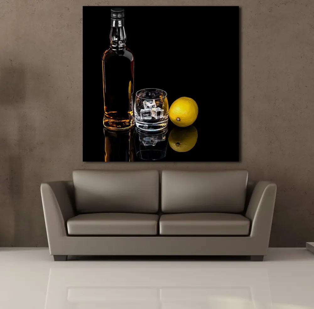 ŞİŞEDEKİ ALKOL KANVAS TABLO
