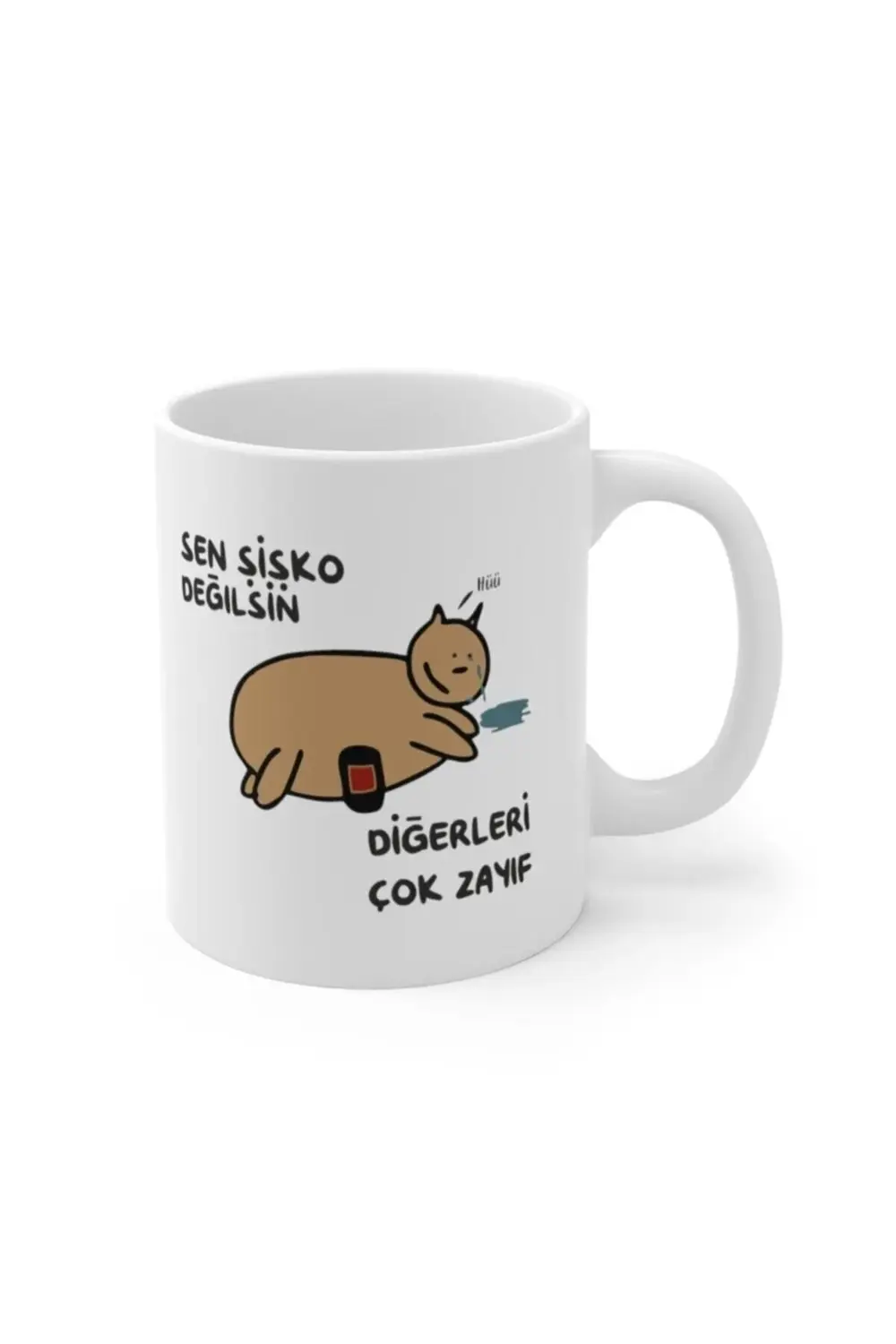 Şişko Kedi Baskılı Kupa