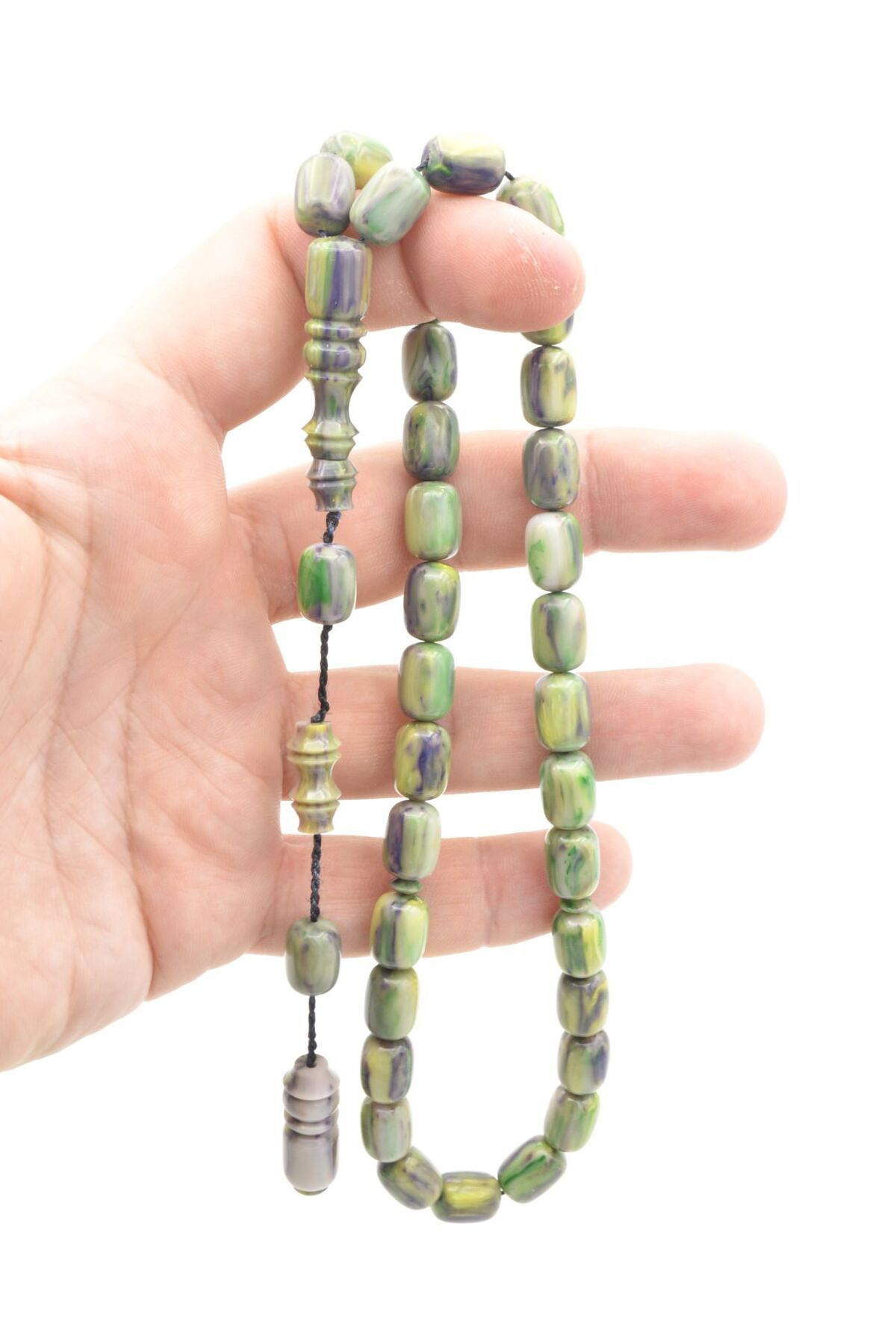 Sistemli Kapsül Kesim Kanayan Bağa Mor Yeşil Katalin Tesbih