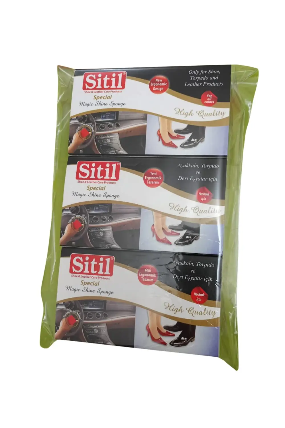 Sitil Ayakkabı Parlatıcısı Sünger  Üçlü STL3