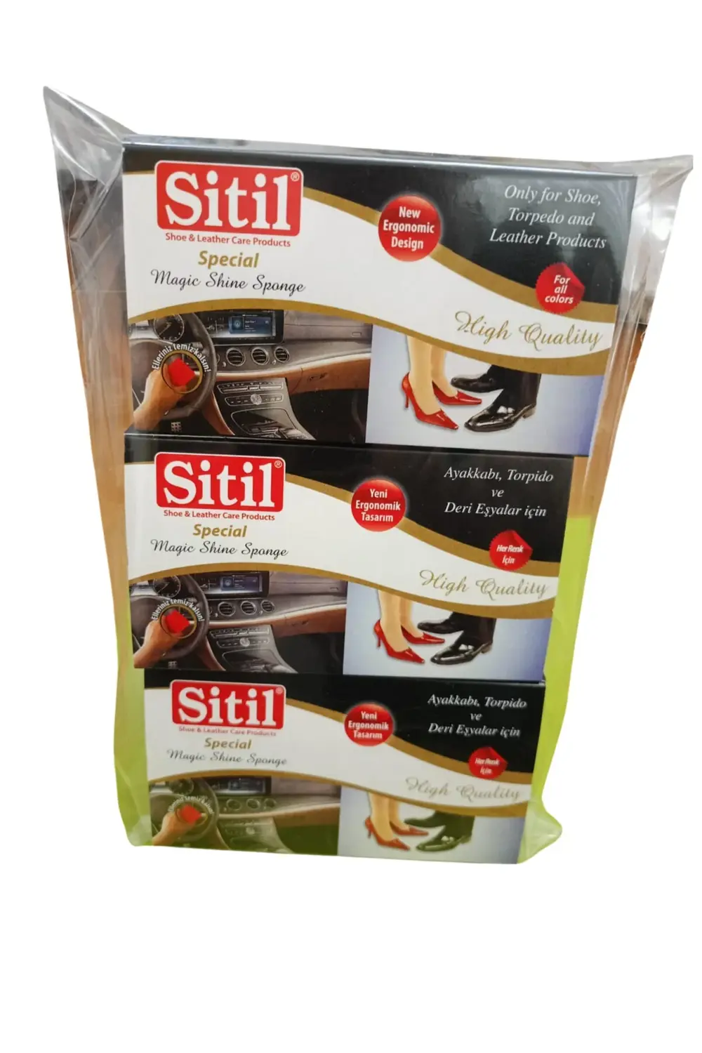 Sitil Ayakkabı Parlatıcısı Sünger  Üçlü STL3