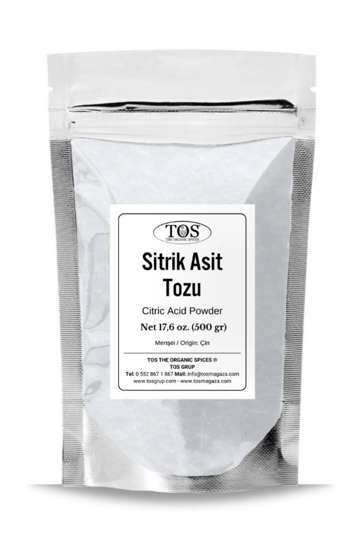 Sitrik Asit Tozu 500 gr (1. Kalite) Citric Acid Powder