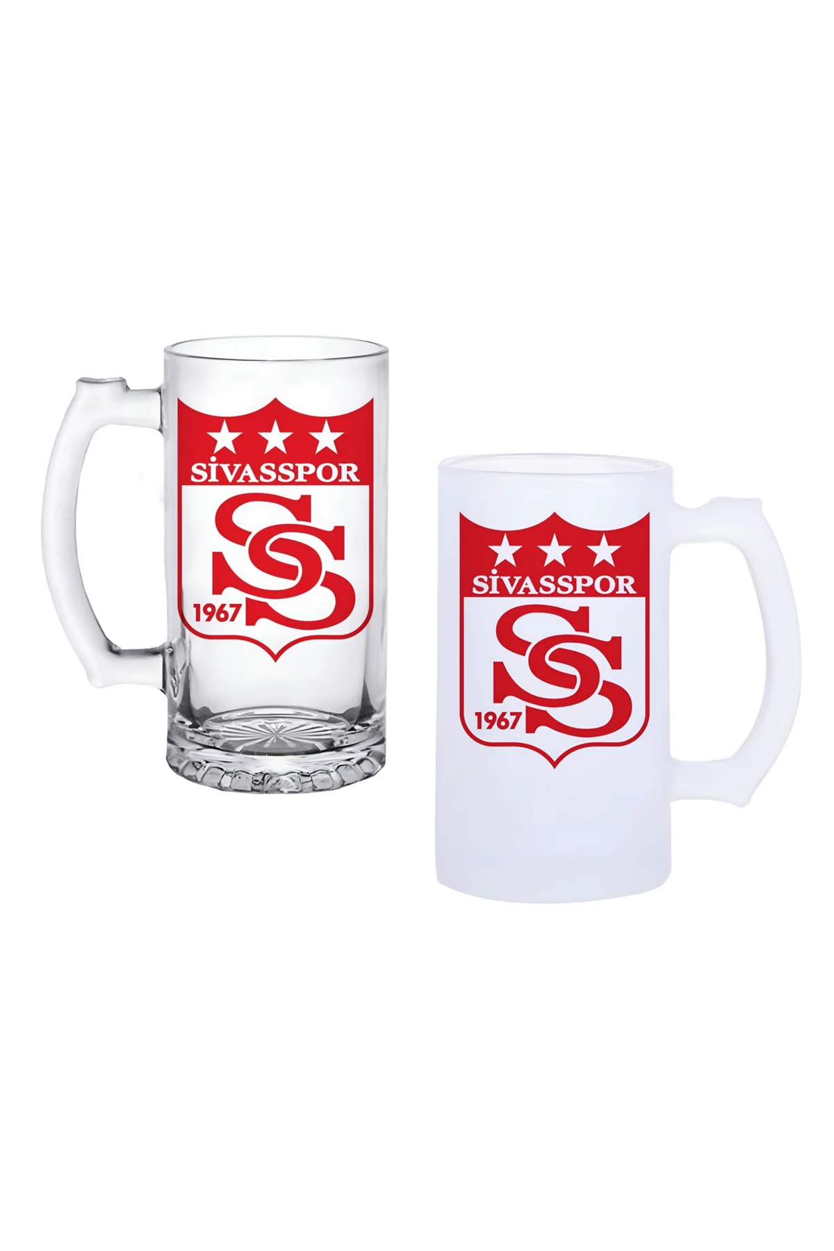Sivasspor Kulplu Bira Bardağı Buzlu veya Şeffaf Seçenekli 0214