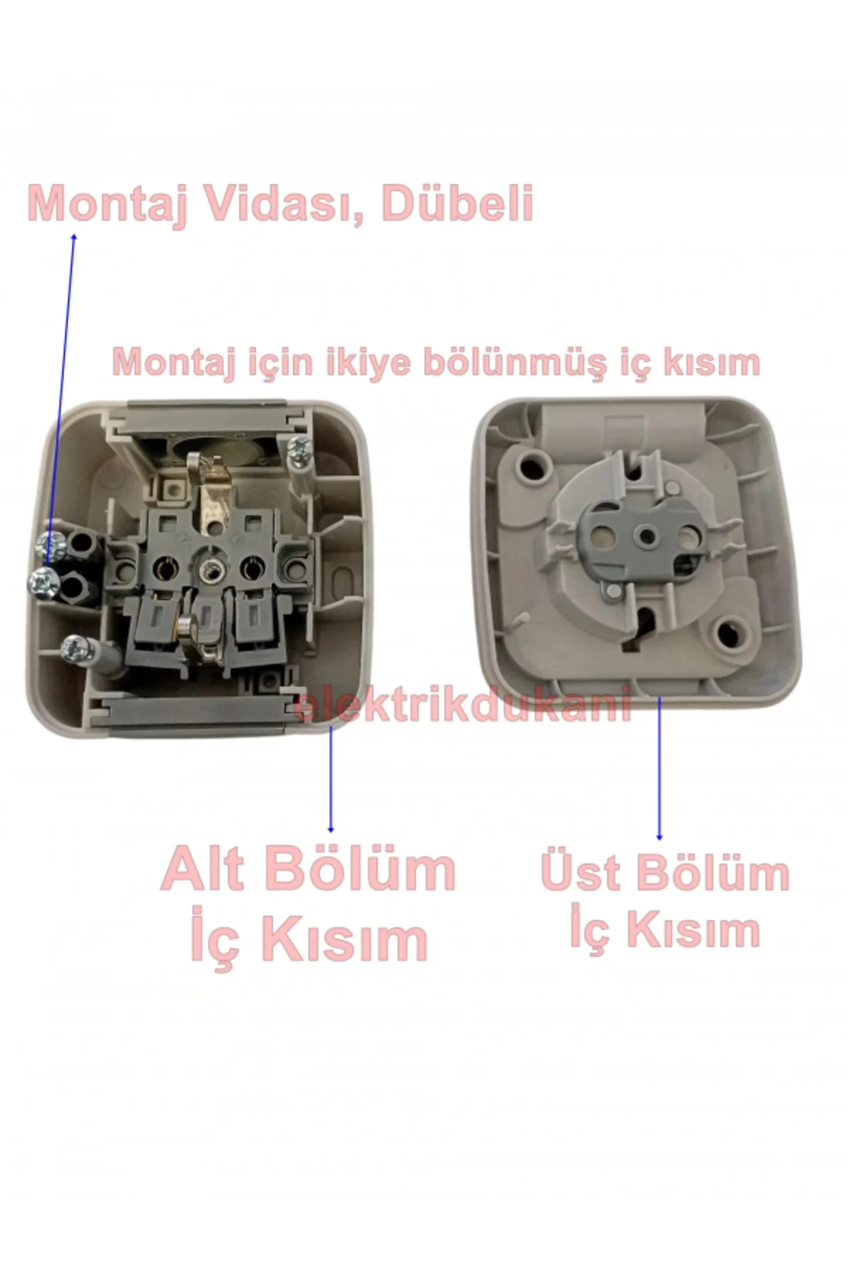Sıvaüstü Topraklı Priz Palmiye - Görsel 4