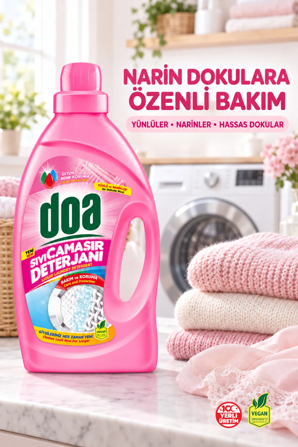 SIVI ÇAMAŞIR DETERJANI YÜNLÜ VE NARİNLER /2700ML SIVI ÇAMAŞIR DETERJANI YÜNLÜ VE NARİNLER /2700ML - Görsel 2