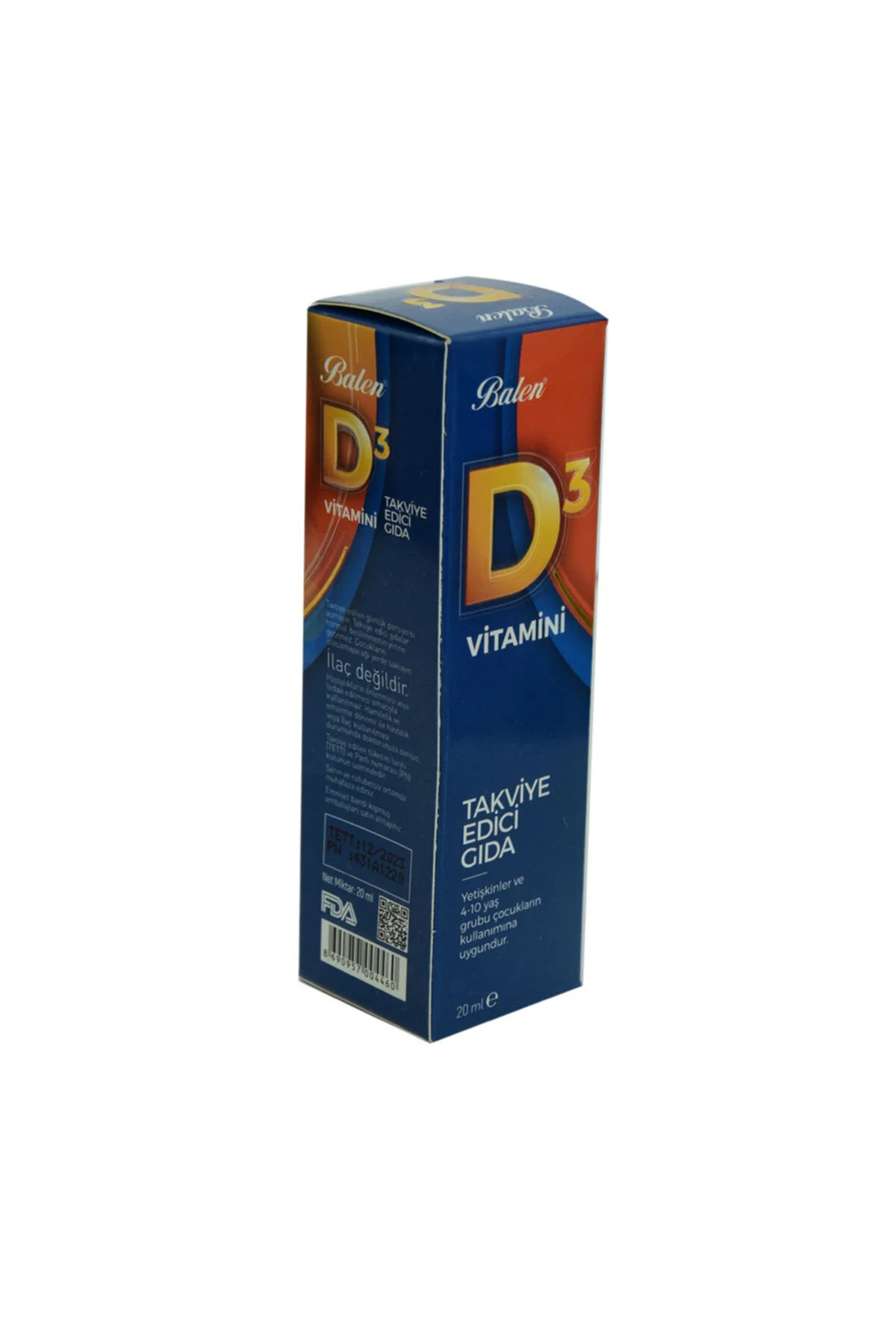 Sıvı D3 Vitamini Takviye Edici Gıda Likit Vitamin D3 20 Ml