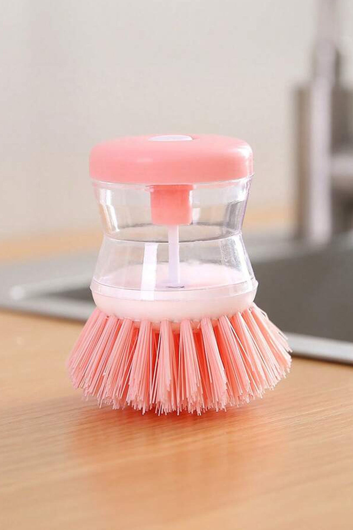 Sıvı Deterjan Hazneli Kolayca Bulaşık Yıkamak I?çin Fırça Bulaşık