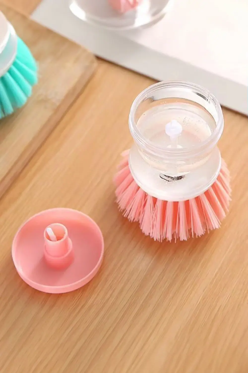 Sıvı Deterjan Hazneli Kolayca Bulaşık Yıkamak İçin Fırça Bulaşık