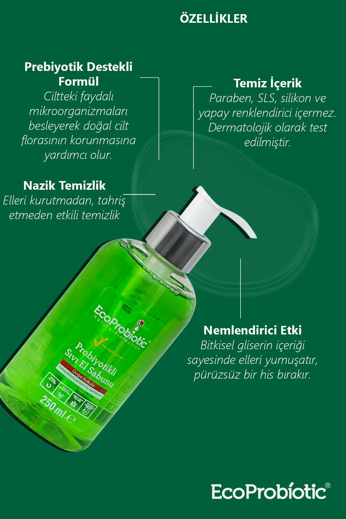 Sıvı El Sabunu 250 ml | Probiyotikli, Temiz İçerik, Çocuk Dostu