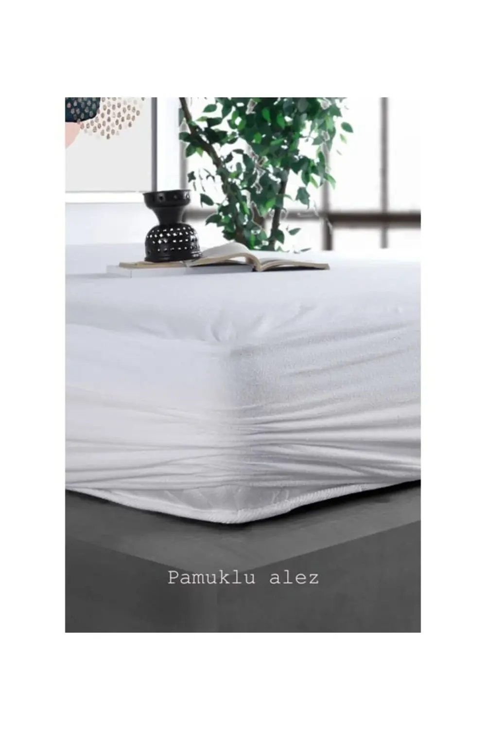 Sıvı geçirmez yatak koruyucu fitted pamuklu alez