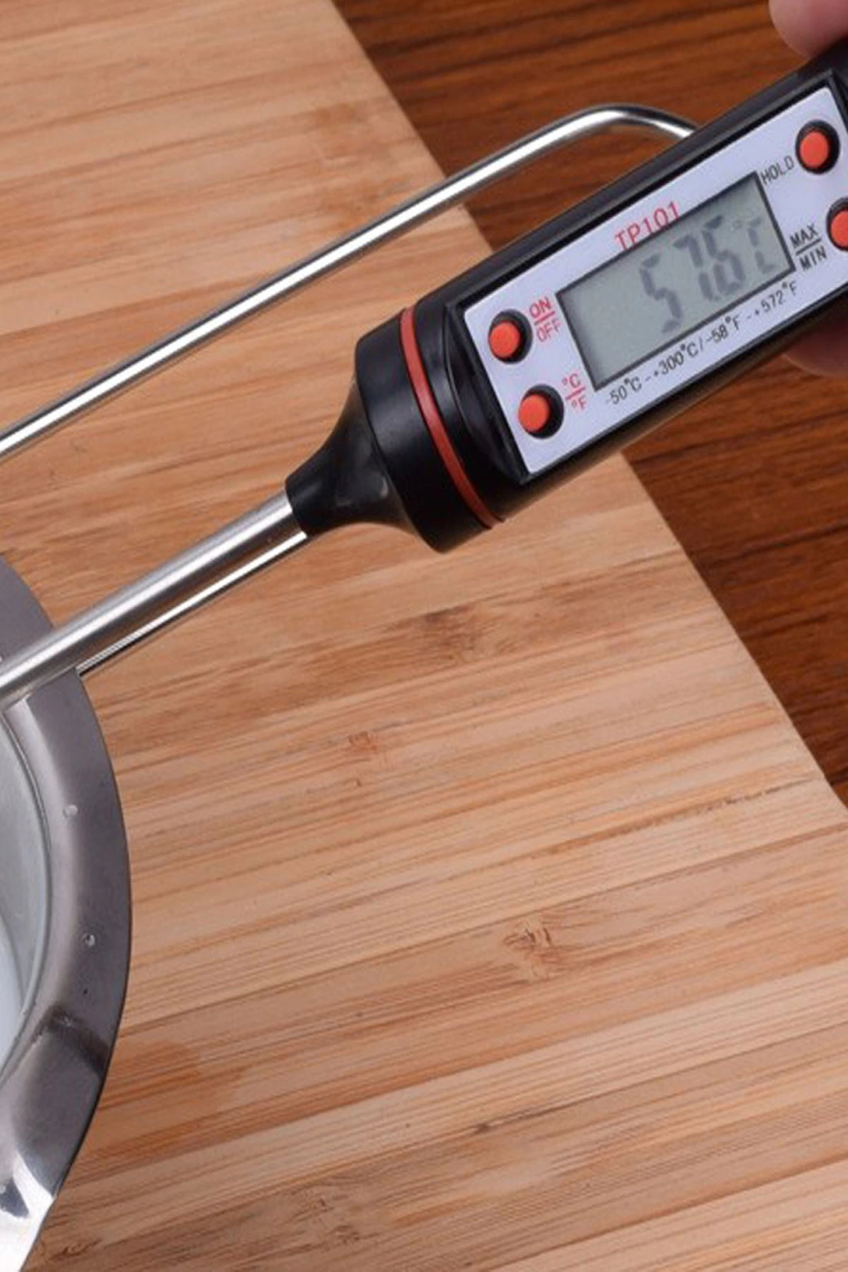 Sıvı Gıda Mutfak Termometresi Daldırma Tipi Tepeyüzbir /