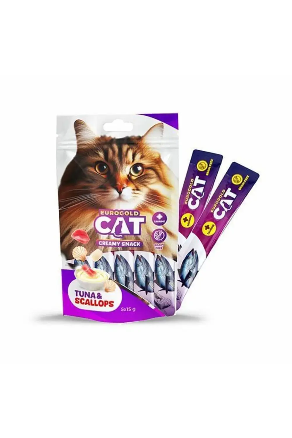 Sıvı Kedi Ödülü Ton - Deniz Tarağı 5x15Gr