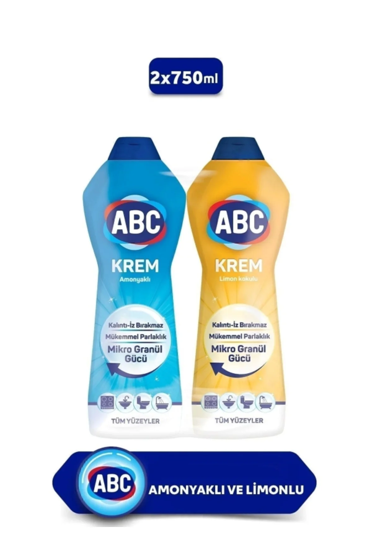 Sıvı Krem Limon 750 ml Amonyak 750 ml
