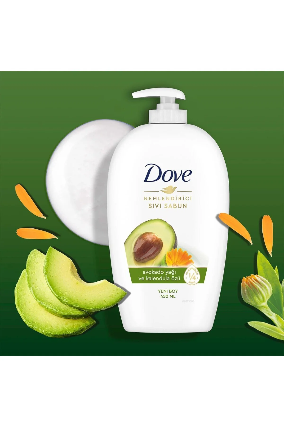 Sıvı Sabun, Avokado Yağı ve Kalendula Özlü 450 ml