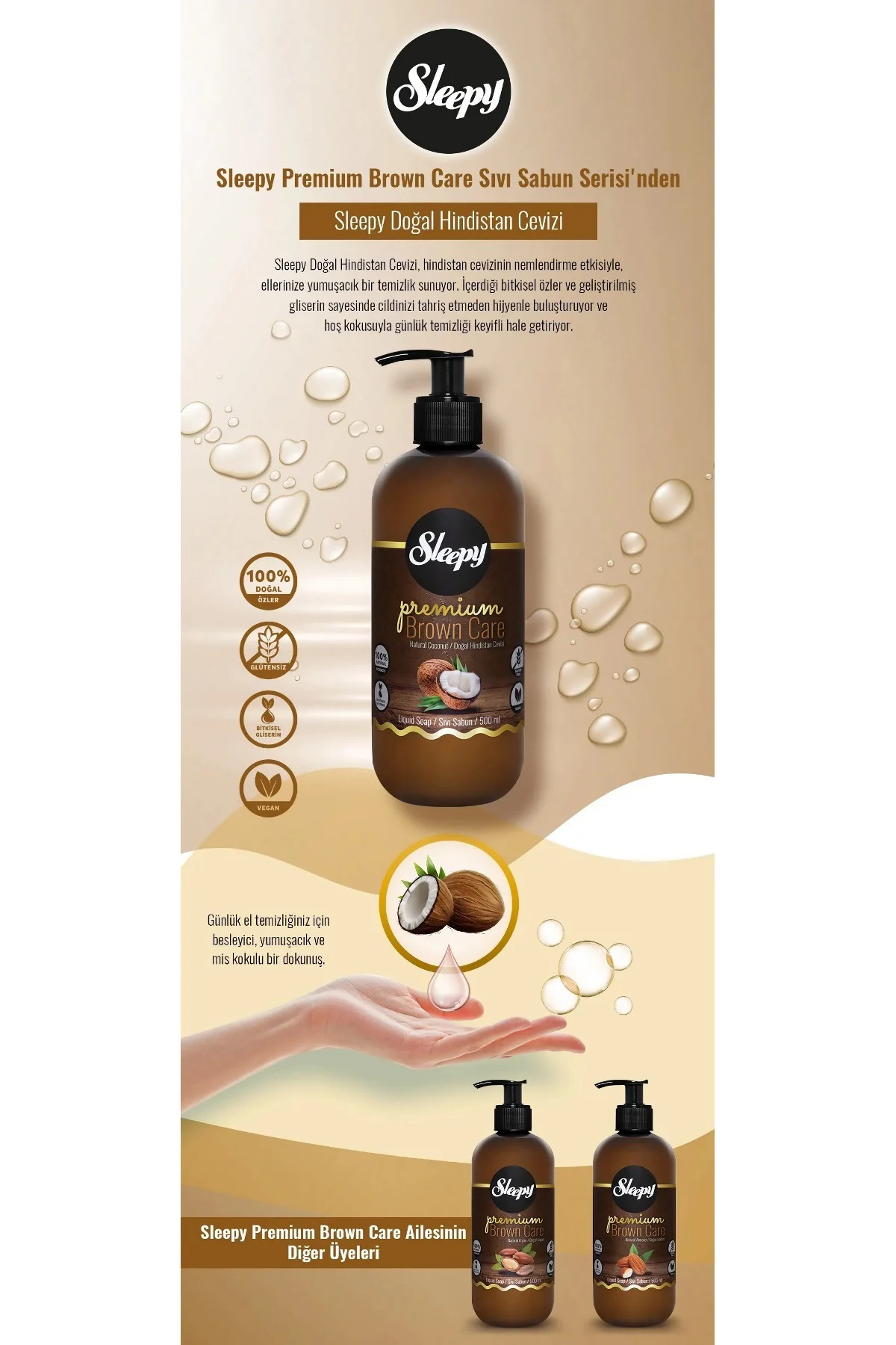 Sıvı Sabun Premium 500ML Karma Doğal Adaçayı/Hindistan Cevizi/Lotus Çiçeği (12 Li Set) Fiyatı, Yorumları ve Özellikleri
